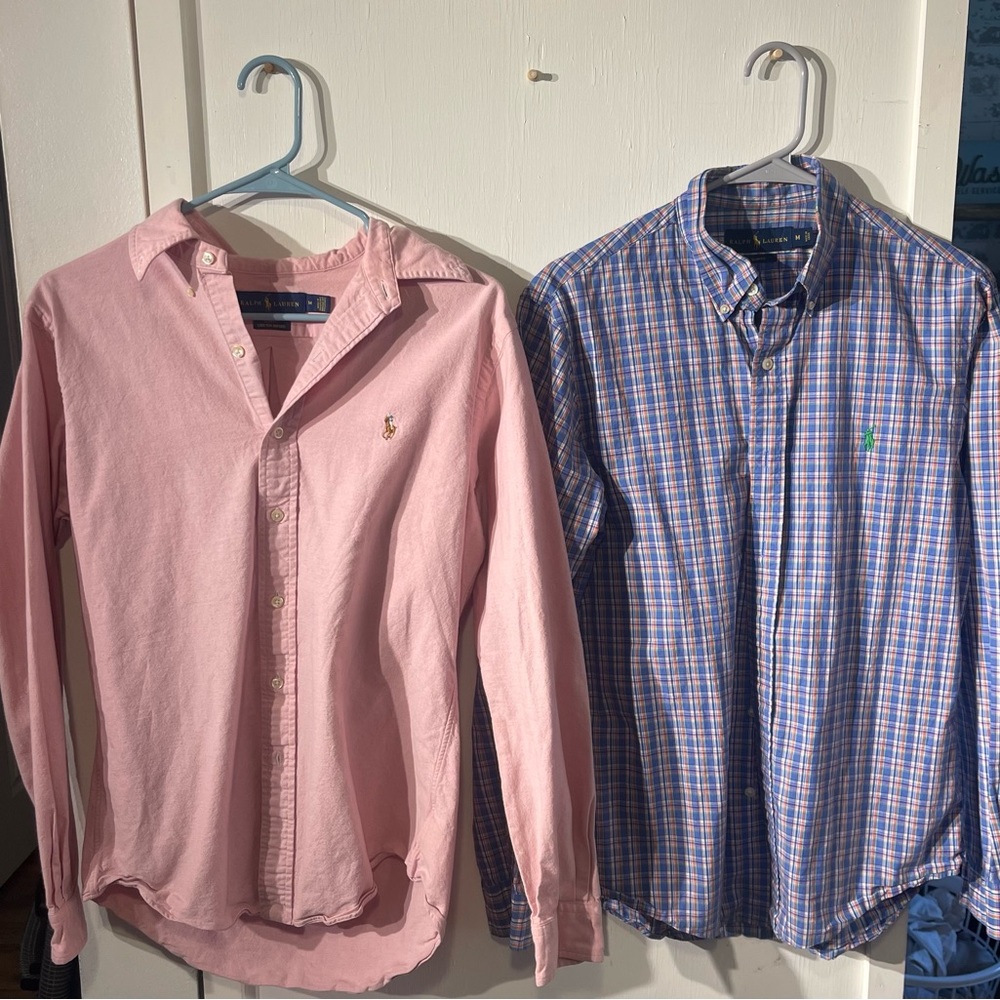 Polo Ralph Lauren Classic Fit Button Down Shirt for Men's, Size M Bundle